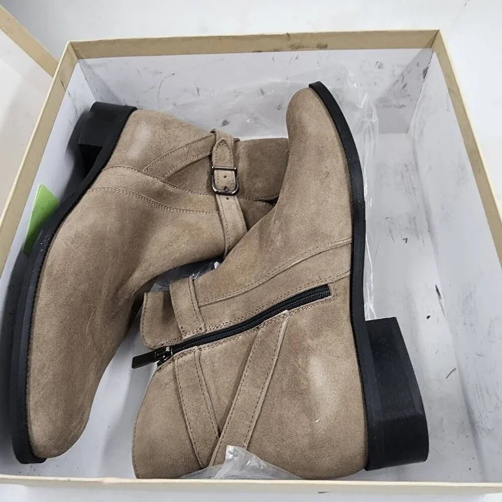 La Canadienne Sancton Waterproof City Dry Boots Women's 10 Caribou Suede Leather